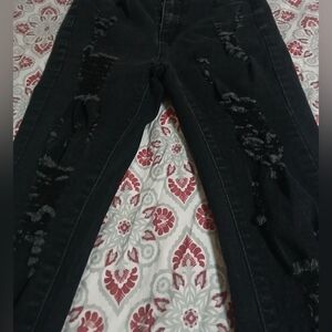 SHEIN Distressed Skinny Jeans